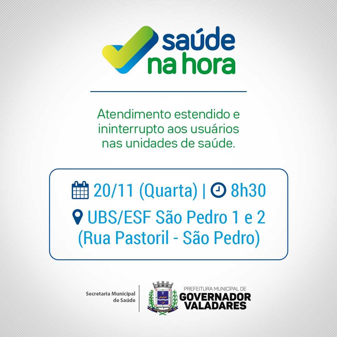 Prefeitura Municipal De Governador Valadares Governador Valadares Implanta Programa Saúde Na Hora 0463